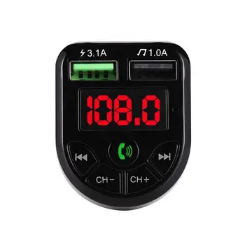 Bluetooth 5.0 FM Vysielač do Auta MP3 Modulátor Prehrávač, Bezdrôtové Handsfree, Audio Prijímač, Duálny USB Rýchlo Nabíjačka 2.1