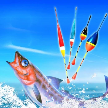 10Pcs Rybárske Plaváky Nastaviť Boja Bobber Kolísať Mix Veľkosť Farbu float boja pesca Svetlo Stick Plavákov
