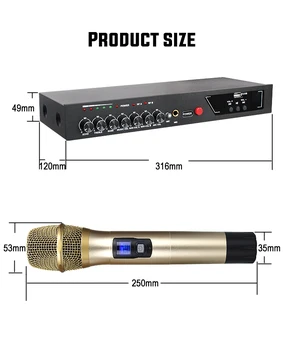 Zlato Kvality UHF Dual Prenosné Bluetooth Bezdrôtový Mikrofón MU-6 s Prijímačom pre Rodiny KTV Karaoke Systém domáceho Kina