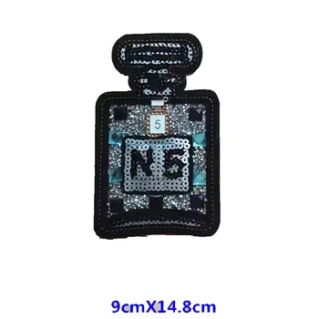 2PC 3D Kamienkami N5 Parfum Fľašu Záplaty pre Oblečenie, Tašky Žehlička Na Korálkové Patch Odznak Ručné Remeselné Nálepky DIY Dekorácie