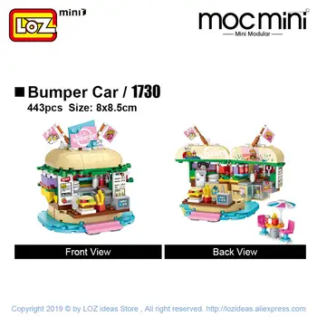 LOZ Mini Bloky Zábavný Park Nápoje Obchod Burger Shop Model Zábavný Bloky Dieťa Darček Plastové Stavebné Bloky, Hračky pre Deti,