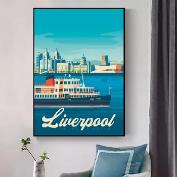 Liverpool Cestovné Umelecké Plátno Plagát Vytlačí Domov Maľovanie Na Stenu Decor