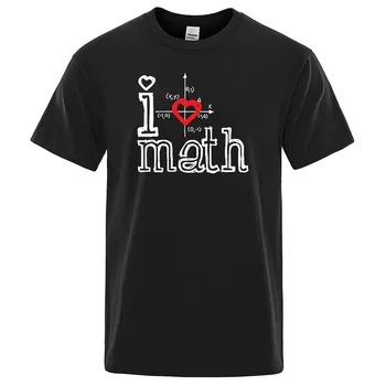 Móda Logo Tlač T Košele pánske Krátke Rukáv Milujem Matematiku O-Krku Voľné Značky Tees 2019 Najnovšie Tvorivé Matematické T-Shirt