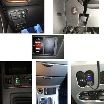 12V 24V 4.2 Duálny Usb Nabíjačka do Auta Pre Honda, 2 USB Port Auto Adaptér LED Voltmeter Zásuvka Pre Honda Civic Crosstour CRV Odysea