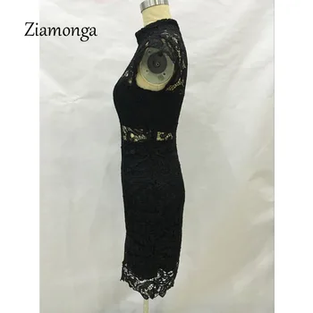 2019 Nové Módne Ženy Elegantnej Vínovej Čiernej Čipky Šaty Vidieť Cez Vinobranie Bodycon Obväz Šaty Krátke Večerné Sexy Šaty 2368