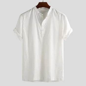 Pánske Oblečenie 2020 Lete Nové pánske Krátke rukávy Košele Módne Bežné Plus Veľkosť Camisas Para Hombre