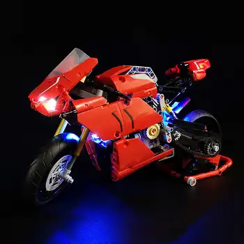 USB LED Svetlo, Až Držiak pre 42107 pre Ducati Panigale V4 R Motocykel Hračky Tehál (Model Nie je Súčasťou), LED Osvetlenie Set Len