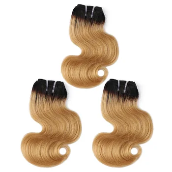 Skutočná Krása 50g Brazílsky Telo Vlna Ombre Hair Väzbe Zväzky Blond Červená Modrá Ľudské Vlasy Rozšírenie Krátke Bob Štýl Remy Zväzky