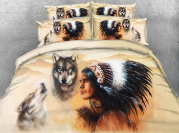 3ks lady posteľná bielizeň nastaviť HD Digitálna tlač 3d obliečky tribal posteľná bielizeň satén dvojité prestieradlá super king doona perinu