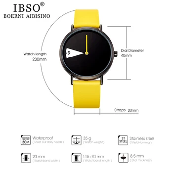 IBSO náramkové hodinky Quartz Hodinky Ženy Módne Luxusné Tvorivé Montre Femme Top Značky Hodiniek Kožené Hodiny Reloj Mujer