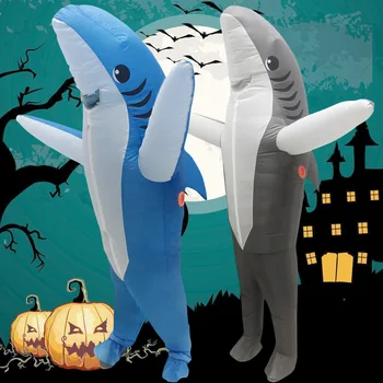 Nafukovacie Shark Halloween Kostým súťaž: Cosplay, Karneval, Party, Vianočné Kostýmy Vyhovovali Dospelých Zvierat Maškarný @LS