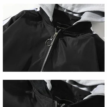 BOLUBAO Nové Módne Pohode Bundy Mužov pánske jednofarebné Zips Bunda s Kapucňou Trend Značky Hip Hop Streetwear Bunda, Kabát Muž