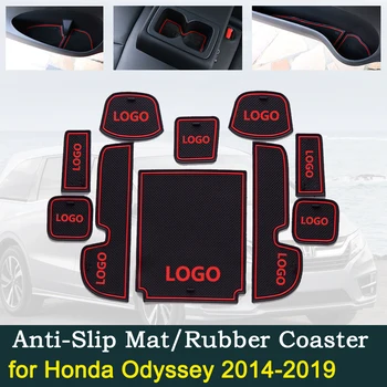 Anti-slip Pat Mat Vody Dráha Auto Groove Gumy Vankúš pre Honda Odyssey~2019 2016 2017 2018 RC1 RC2 JDM Režim