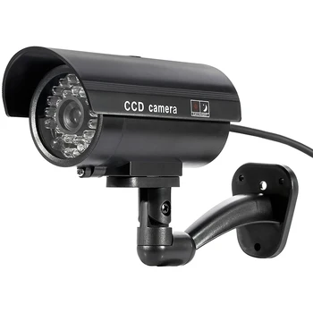 Falošné Kamery Figuríny Kamery CCTV Kamery Vonkajšie Vnútorné Vodotesné 2 ks AAA batérie IR LED Flash Červená Led Video Surveillance Camera