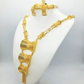 Kvalitné talianske zlato farebné šperky pre ženy je Afriky perličiek šperky, šperky, módne náhrdelníky náušnice, náramok šperky