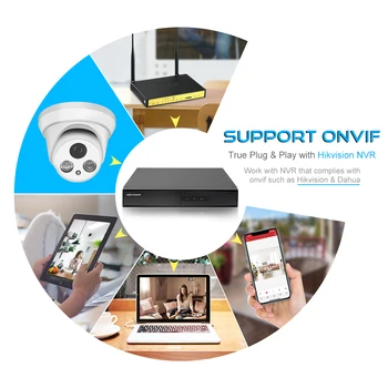 Hikvision Kompatibilné 8MP 5MP 2MP Sieťová IP Kamera Home Security CCTV Camara PoE HD 1080P IR30M ONVIF H. 265 P2P Plug&Play Cam