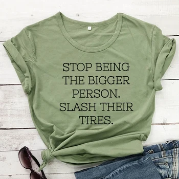 Prestali Byť Väčšie Osoba, T-shirt Bežné Unisex Krátke Rukáv Lumbálna Slogan Tričko Vtipné Ženy Lete Tumblr Grunge Tees Topy