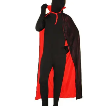 Upír Plášť Cape Stand-up Golier Spp Červená Čierna Reverzibilné pre Halloween Kostým Party Cosplay Muži Ženy