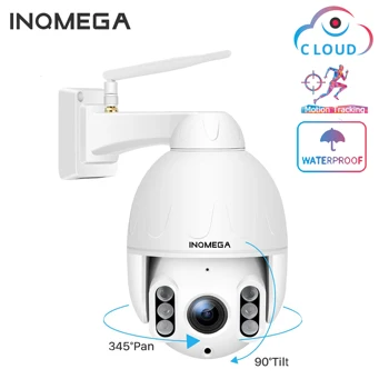 INQMEGA 1080P PTZ IP Dome Kamera Auto Tracking Speed WiFi Bezdrôtové pripojenie CCTV Kamery Vonkajšie Bezpečnostné Prehliadky Vodotesný Fotoaparát
