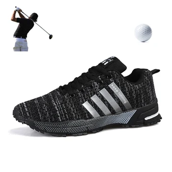 Muži Ľahké Pohodlné Topánky Na Golf Priedušná Trávy Golfové Tréningové Tenisky Plus Veľkosti 39-46 Voľný Čas Golf Školiteľov Spikeless