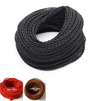 2*0.75 Core Drôty drôt, kábel Pletená,Skrútené Textilné Kábel,pre rodinné Reštaurácie dekorácie