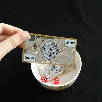 Pokera Zlato Hrana Vodotesné Priehľadné Plastové Poker Umývateľný Tvorivosti Hracie Karty Dragon Kartová Hra Kolekcie Darček