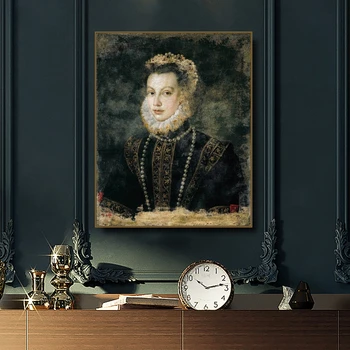 Isabella z Valois byAnguissol Plátno na Maľovanie Kaligrafie Plátne, Plagát, Tlač Dekor Obrázok pre Obývacia Izba, Spálňa Domova
