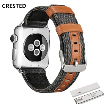 Plátno Originálne Kožené hodinky remienok Pre Apple Hodinky band 4 iwatch 5 44 mm 40 mm applewatch 3 2 1 popruh 42mm 38mm watchbands