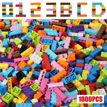 1000pcs DIY Väčšinu Kreatívne Stavebné Bloky pre Mesto Model Údaje Tehly Vzdelávacie Hračky pre Deti, ktoré sú Kompatibilné Všetky Značky