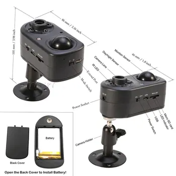 1080P Lov Mini Kamera 42pc Nočné Videnie Led HD Video Motion Detect Vonkajšie PIR Voľne žijúcich živočíchov Chodník Micro Cam Podporu Skryté TF Ca