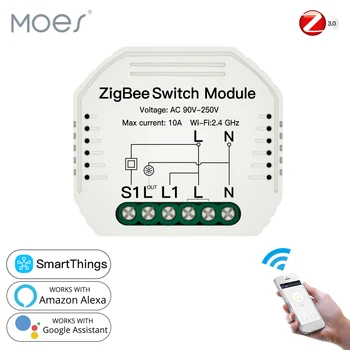 Tuya ZigBee 3.0 Smart Light Switch Modul Smart Života/Tuya Bezdrôtové Diaľkové Ovládanie, Práca s Alexa Domovská stránka Google Hlasové Ovládanie