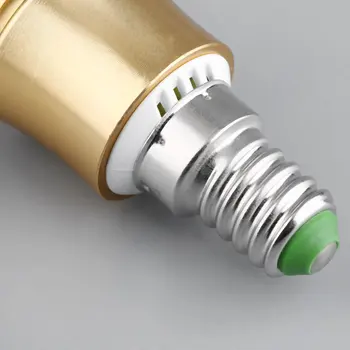 Nové E14 Hliníkové Tip LED Žiarovka Svetla Lampy v Pohode Teplá Biela Strieborná dlhý život LZD-JTJ05-1