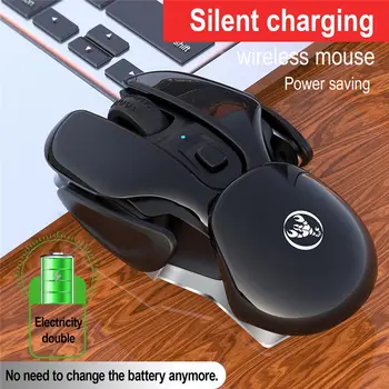 Stlmiť Myši 2.4 G Wireless Mouse 4 Tlačidlá Vysoké Rozlíšenie Nabíjateľná Office Kurzor S 10M Bezdrôtový Príjem Vzdialenosť