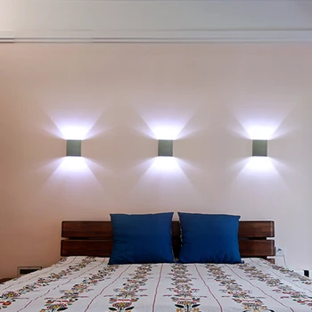 Moderné Sconce Led Stenové Svetlo lampy Hliníkové 8 farieb 3W AC85-265V domov, záhrady, spálňa Foyer dekor KTV BAR L