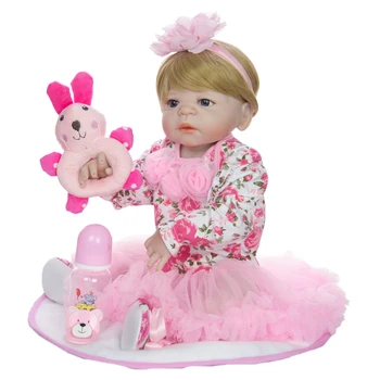 KEIUMI Realistické Bábiky 57 CM Reborn Baby Doll Realisticky celého Tela Silikónové Skutočný Dotyk 23Inch Boneca Reborn Módne Hračky Pre Dievča