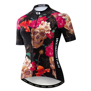 2020 Nové Letné dámske Cyklistické Dresy Lebky Cyklistické Oblečenie Maillot Ciclismo MTB Bike Jersey Cestné Cyklistické Tričko Pre Ženy
