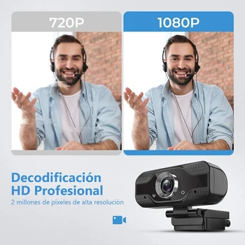 1080P Full HD Webcam 4K Webová Kamera so vstavaným Mikrofónom 3D DNR 1080P HD Počítač PC, Fotoaparát, USB Ovládač Zadarmo Video Kamera