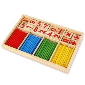 1 Sada Baby Hračky Drevené Bloky Vzdelávacie Hračka Matematická Inteligencia Stick Budovy Obrázok Bloky Matematika Hračky, Darčekové Dropshipping