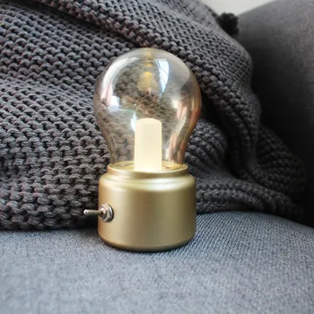 Livewin Vintage Led Stolná Lampa USB Nabíjateľné stolná Lampa Domov Osvetlenie Interiéru Najlepší Darček pre Deti, Obývacia Izba, Spálňa, Nočné