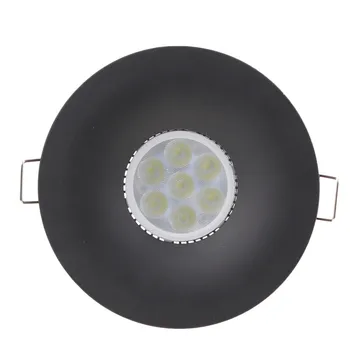 Čierne okrúhle Zapustené svetla reflektorov, halogénové LED vrátane Základne 220V GU10 stropné bodové svetlo Hliníkový Rám montáž MR16 zariadenie