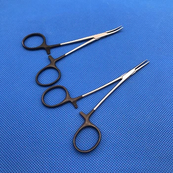 Plastická chirurgia nástroje Rovno zakrivené hlavu hemostatickej pinzeta ihly držiak pet vlasy zvieracie kliešte