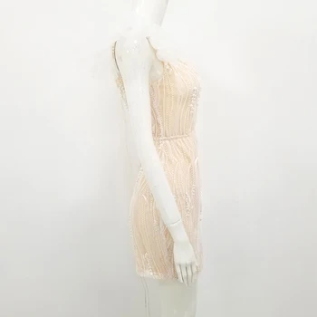 Letné rozstrapatené krajky-krátke rukávy bez ramienok šaty 2019 vestidos dámy šaty party girl sexy nočného klubu šaty