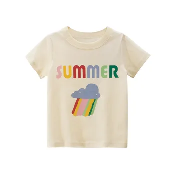 Bavlna Deti Deti T-shirt Chlapcov 2021 Zviera Tlače Dinosaura T Shirt Dievčatá Topy Cartoon tričko Oblečenie nové dorazí Čaj