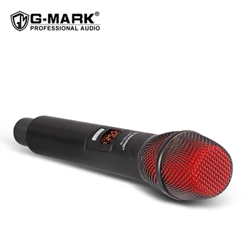 G-MARK EW100 Bezdrôtový Mikrofón Profesionálny Ručný Akumulátorový Karaoke Mikrofón Frekvencia Nastaviteľné 80M Vzdialenosť Pre Fáze Strany