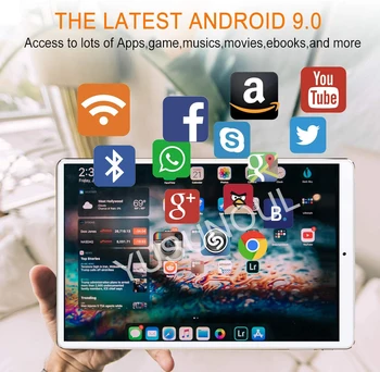 Satndard Doprava Zadarmo, 10 palcový Tablet Android 9.0 Duálne Kamery Tablette 32GB Wifi Android Tablety PC, GPS Telefónu na čísle+Darčeky Zadarmo