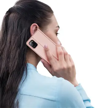 DUX DUCIS Pre Samsung A31 PU Kože Flip Telefónu Prípade Card Držiak magnetická príťažlivosť Jeseň-dôkaz mobilný telefón stojan