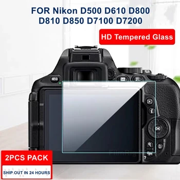 2 KS Fotoaparát Pôvodné 9H Fotoaparát Tvrdené Sklo LCD Screen Protector pre Nikon D7200 D7100 D810 D800 D850 D500, D600 D610 Fotoaparát