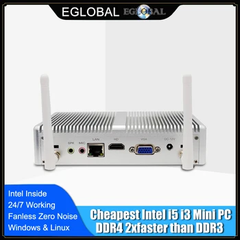EGLOBAL NUC Intel Core i5 GB 7200 i3 7167U DDR4 Max 16GB Mini PC Linux Windows 10 620/520 HD Graphics 4K HTPC HDMI VGA Počítača
