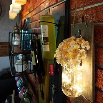 Praktické Mason fľaša nástenné svietidlo domov keramickej nádoby nástenné svietidlo simulácia kvetinové záhrade, dekorácie, lampy