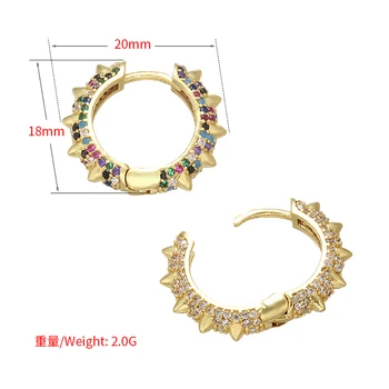 ZHUKOU 18x20mm crystal Fashion, DIY Ručné ucho prstene pre ženy Ručné Zlata, Tvorivé Náušnice Príslušenstvo model:VE76